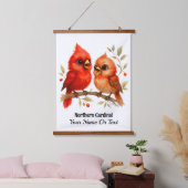 北魅力的（鳥）ショウジョウコウカンチョウ 吊り下げ型タペストリー (寝室)