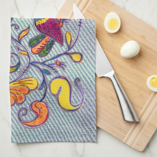 北鳥 キッチンタオル (四つ折り)