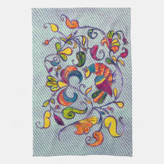 北鳥 キッチンタオル (縦)