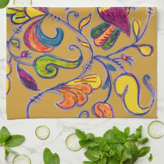 北鳥 キッチンタオル (折り畳み)