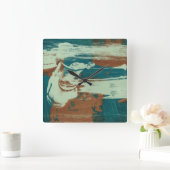 北2つ スクエア壁時計 (ホーム)