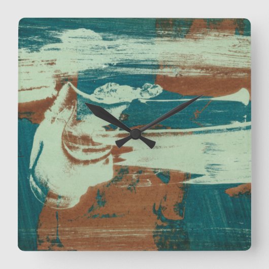 北2つ スクエア壁時計 (正面)