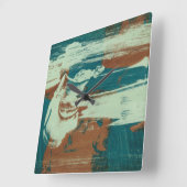 北2つ スクエア壁時計 (傾斜)