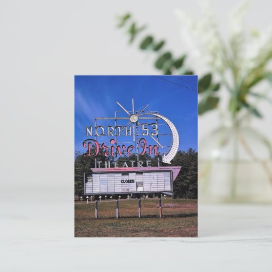 北53ドライブイン劇場、ローマ、ジョージア ポストカード (スタンド正面)