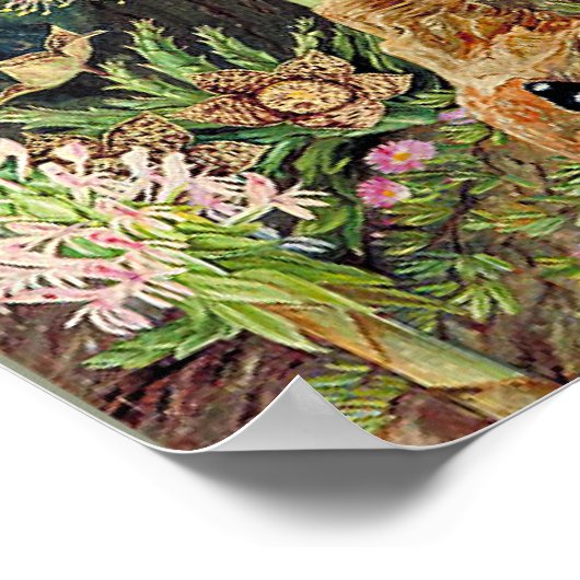 北 – ブファン・トリカラとその他の花 ポスター (角)