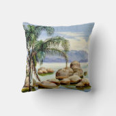 北 – ヤシの木と大きい石、 クッション (裏面)