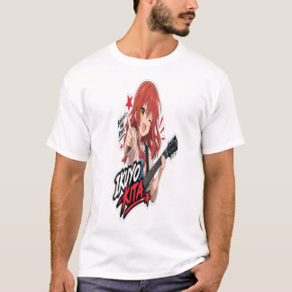 :北+伊玖+代 アニメギター ステッカー | ロックミュージック Tシャツ