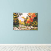 北 – 秋の濃淡、白い山々 キャンバスプリント (インサイチュ (ウッドフロア))