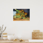 北 – 花、果実、パルミラパーム、Java 1870 ポスター (キッチン)