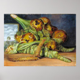 北 – 花、果実、パルミラパーム、Java 1870 ポスター