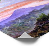 北 – 葉とSterculia Parvifloraの果実 ポスター (角)