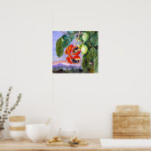 北 – 葉とSterculia Parvifloraの果実 ポスター (キッチン)