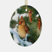 北（鳥）ショウジョウコウカンチョウの木，イリノイ セラミックオーナメント (右)