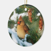 北（鳥）ショウジョウコウカンチョウの木，イリノイ セラミックオーナメント (左)