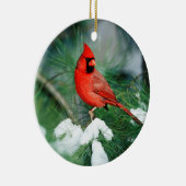 北（鳥）ショウジョウコウカンチョウオス（木）、IL セラミックオーナメント (右)