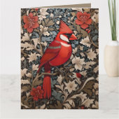 北(鳥)ショウジョウコウカンチョウバードウィリアムモリスインスパイア カード (正面)