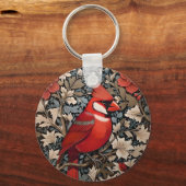 北（鳥）ショウジョウコウカンチョウバードウィリアムモリスインスパイア キーホルダー (裏面)