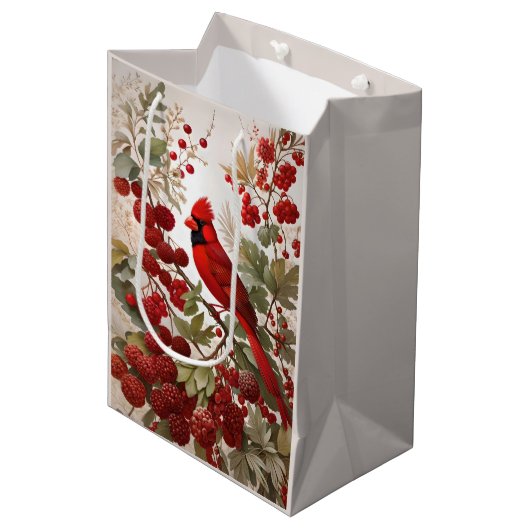 北(鳥)ショウジョウコウカンチョウバードレッドベリー ミディアムペーパーバッグ (正面アングル)