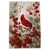 北(鳥)ショウジョウコウカンチョウバードレッドベリー ミディアムペーパーバッグ (裏面)