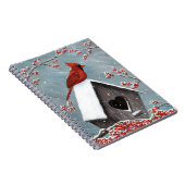 北(鳥)ショウジョウコウカンチョウ冬の雪 ノートブック (右側)