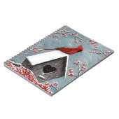 北(鳥)ショウジョウコウカンチョウ冬の雪 ノートブック (左側)