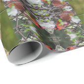 北（鳥）ショウジョウコウカンチョウ対 ラッピングペーパー (ロールコーナー)