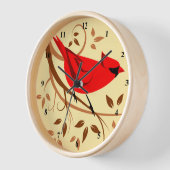 北（鳥）ショウジョウコウカンチョウ時計 壁時計 (傾斜)