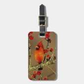 北(鳥)ショウジョウコウカンチョウ男性のIL ラゲッジタグ (正面縦)