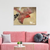 北(鳥)ショウジョウコウカンチョウ飛行中 キャンバスプリント (インサイチュ (リビング))