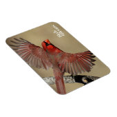 北（鳥）ショウジョウコウカンチョウ飛行中 マグネット (右側)