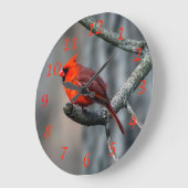 北（鳥）ショウジョウコウカンチョウ鳥の壁時計 ラージ壁時計 (傾斜)