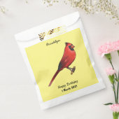 北（鳥）ショウジョウコウカンチョウ鳥の漫画イラストレーション フェイバーバッグ (封をした状態)