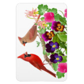 北（鳥）ショウジョウコウカンチョウ鳥類プレミアムマグネット マグネット (縦)