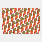 北(鳥)ショウジョウコウカンチョウ鳥 ラッピングペーパーシート (正面3)