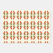 北(鳥)ショウジョウコウカンチョウ鳥 ラッピングペーパーシート (正面2)