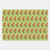 北(鳥)ショウジョウコウカンチョウ鳥 ラッピングペーパーシート (正面)