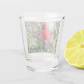 北（鳥）ショウジョウコウカンチョウ – ケンタッキー州バードショットグラス ショットグラス (裏面)