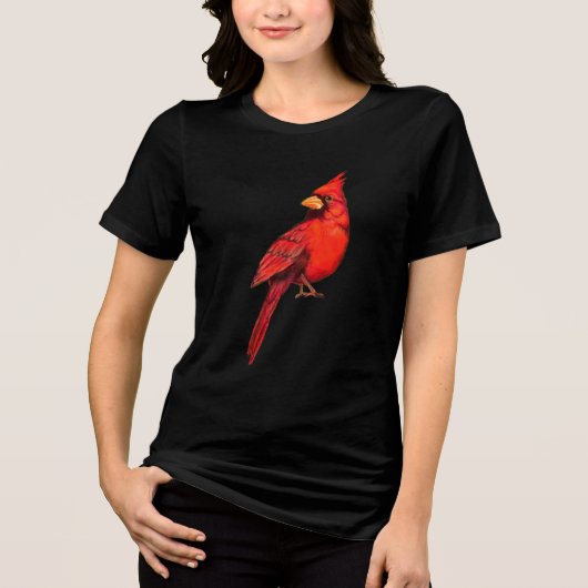 北(鳥)ショウジョウコウカンチョウ トライブレンドTシャツ (正面)