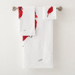 北（鳥）ショウジョウコウカンチョウ バスタオルセット