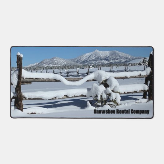 北AZの新冬の雪景色 デスクマット (正面)