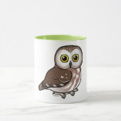 北Birdorableはフクロウを鋸磨きます マグカップ (中央)