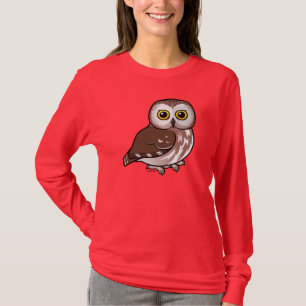 北Birdorableはフクロウを鋸磨きます Tシャツ