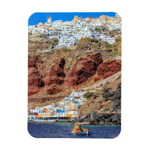 北Santoriniの島ギリシャのOiaの村 マグネット