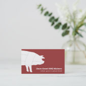 区分BBQピグレッドビジネスカード 名刺 (スタンド正面)