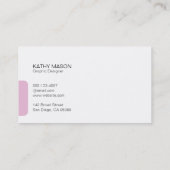 区切り線(ピンク)タブ 名刺 (裏面)