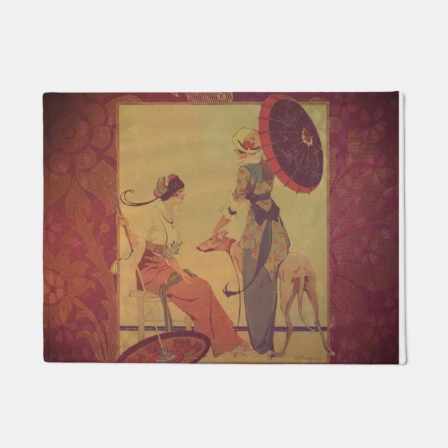 区別のグレイハウンド ドアマット (正面)