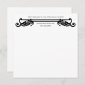 区別可能なフローラはっきりしたリーフの黒縁ど線 ノートカード (正面/裏面)