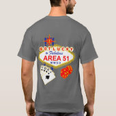 区域の51-Iによって得られる幸運カスタマイズ可能 Tシャツ (裏面)