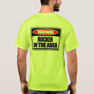 区域のTシャツの警告のロッカー Tシャツ