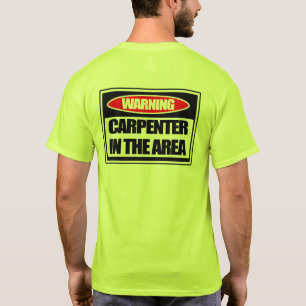 区域のTシャツの警告の大工 Tシャツ
